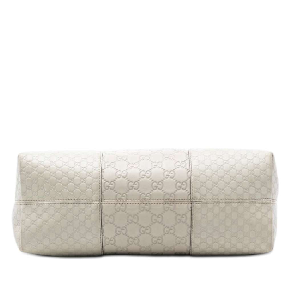 Gucci Medium Guccissima Bree Dome Tote White Leather Good condition - Inside View