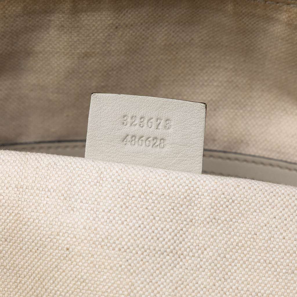 Gucci Medium Guccissima Bree Dome Tote White Leather Good condition - Box View