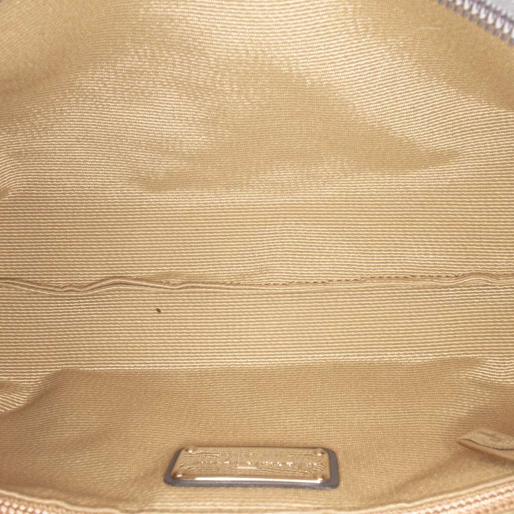 Salvatore Ferragamo Embroidered Polyester Shoulder Bag Brown Polyester Good condition - Model View