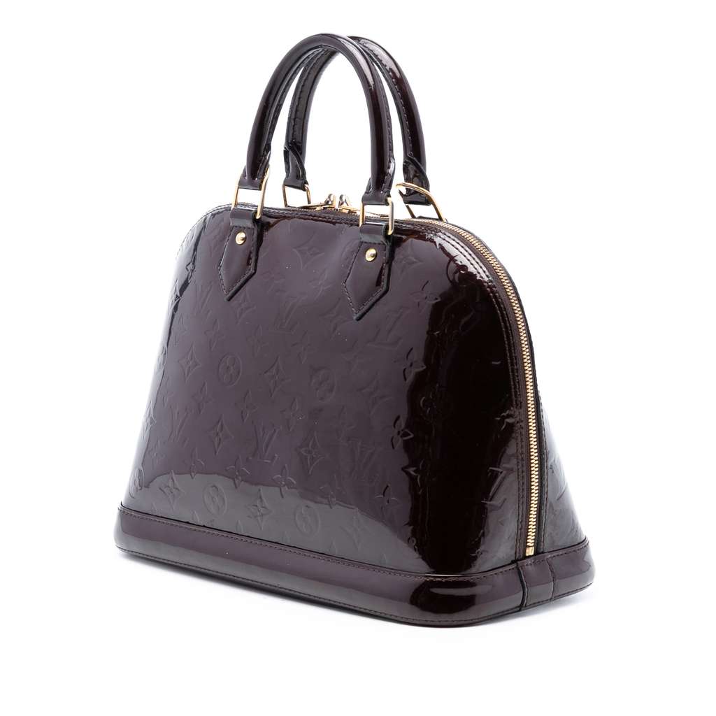 Louis Vuitton Monogram Vernis Alma PM Purple Leather Good condition - Back View
