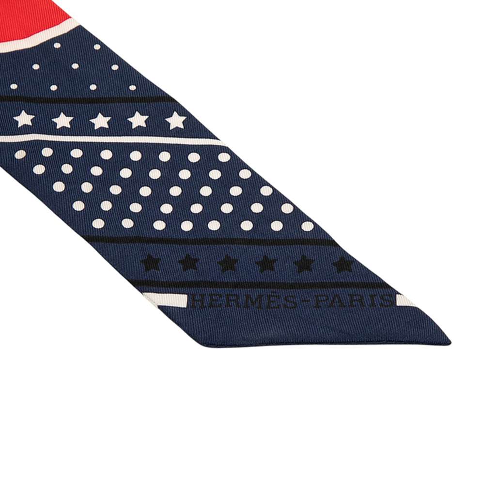 Hermès Les Flacons Bandana Silk Twilly Red Silk Good condition - Inside View