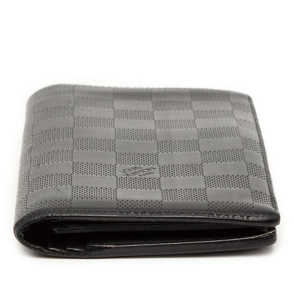Louis Vuitton Damier Infini Portefeuille Brazza Black Leather Good condition - Inside View