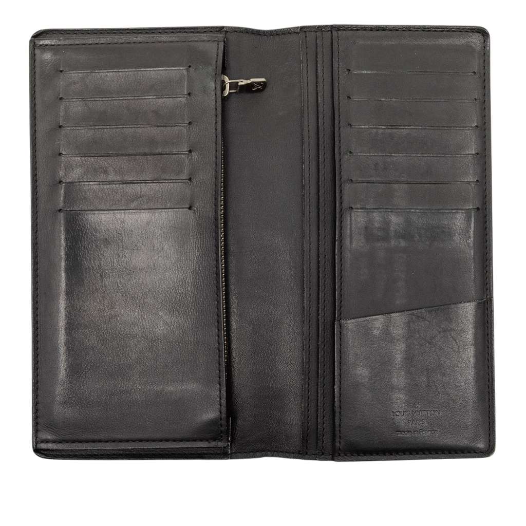 Louis Vuitton Damier Infini Portefeuille Brazza Black Leather Good condition - Model View