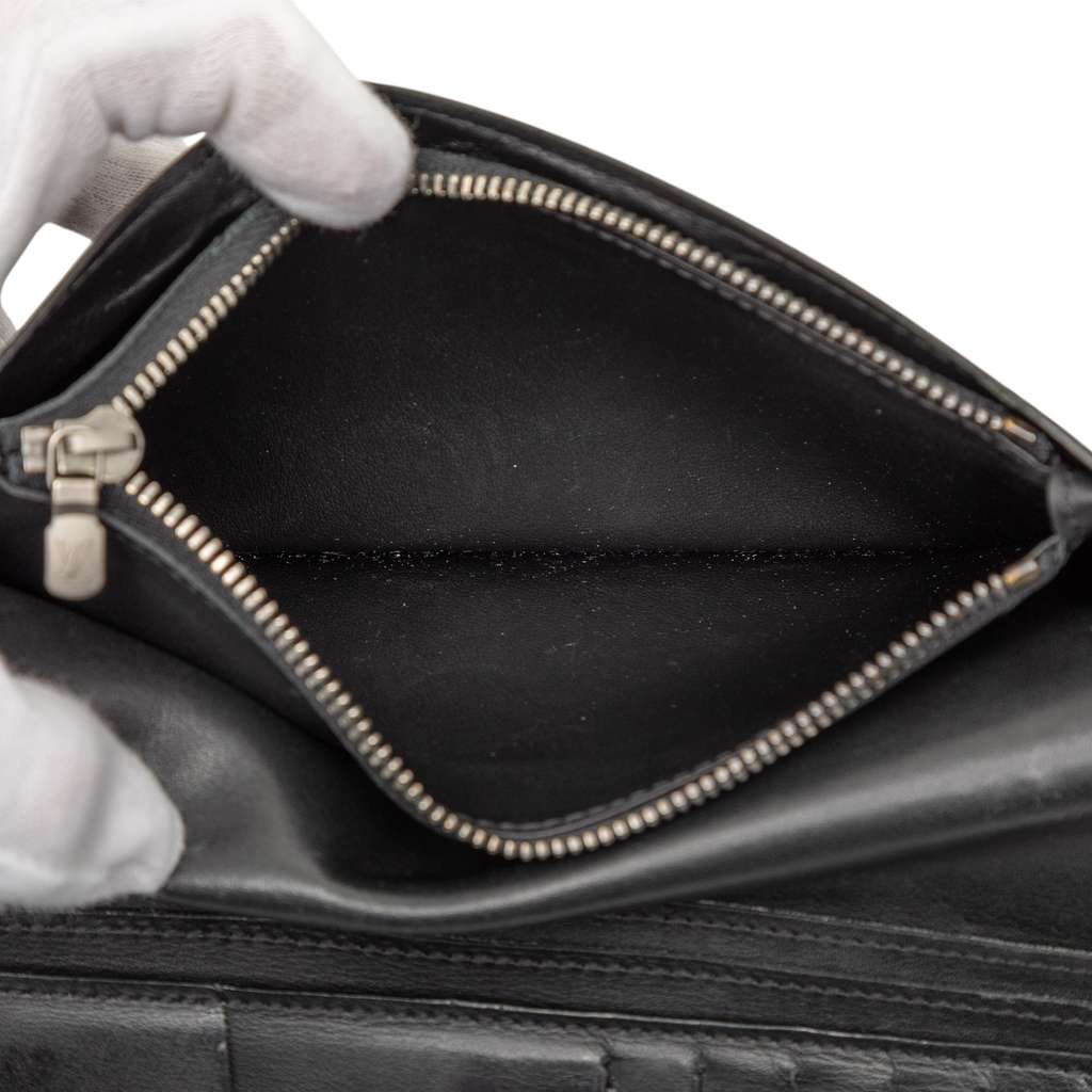 Louis Vuitton Damier Infini Portefeuille Brazza Black Leather Good condition - Box View