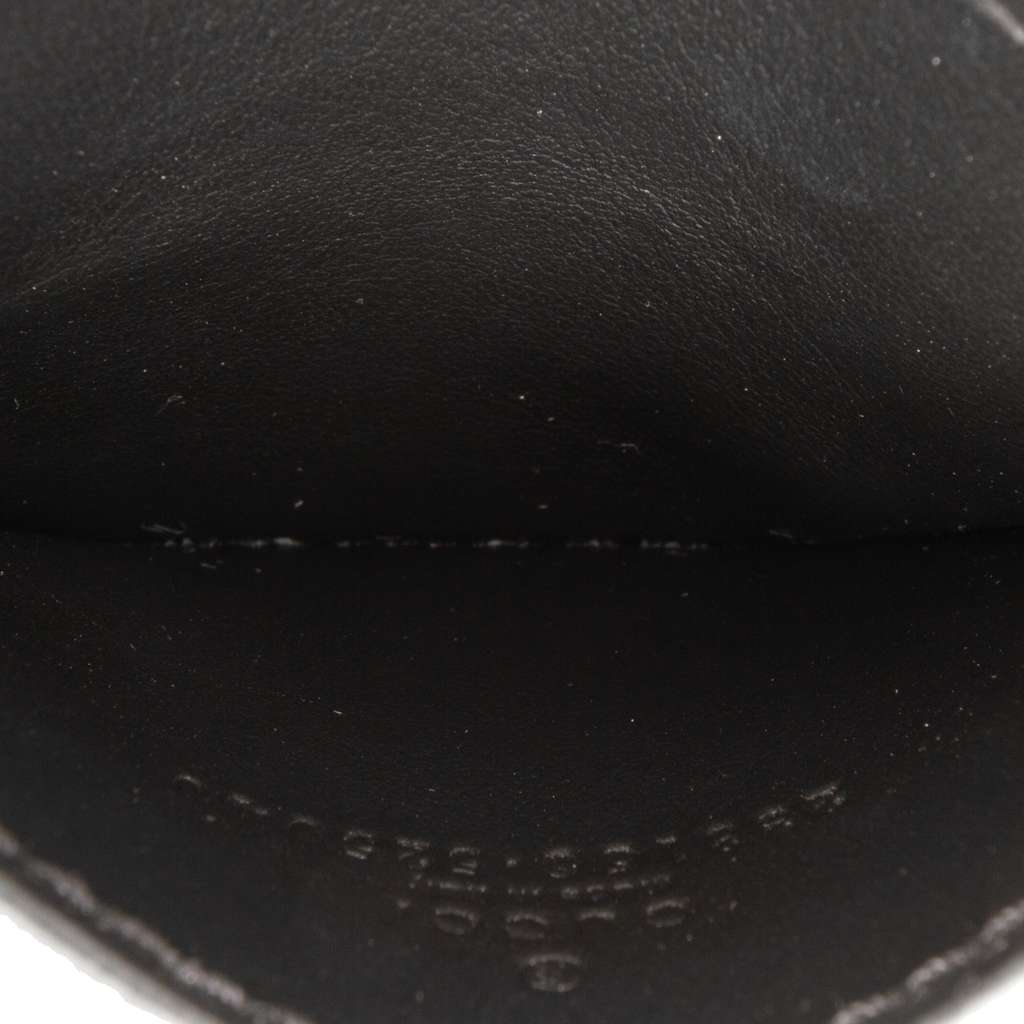 Gucci Guccissima Card Holder Black Leather Good condition - Model View