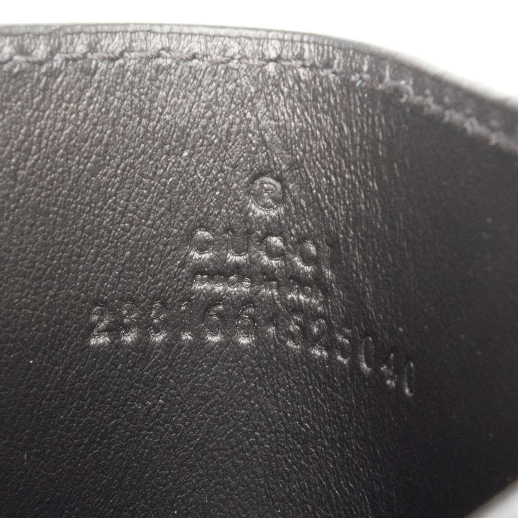 Gucci Guccissima Card Holder Black Leather Good condition - Box View