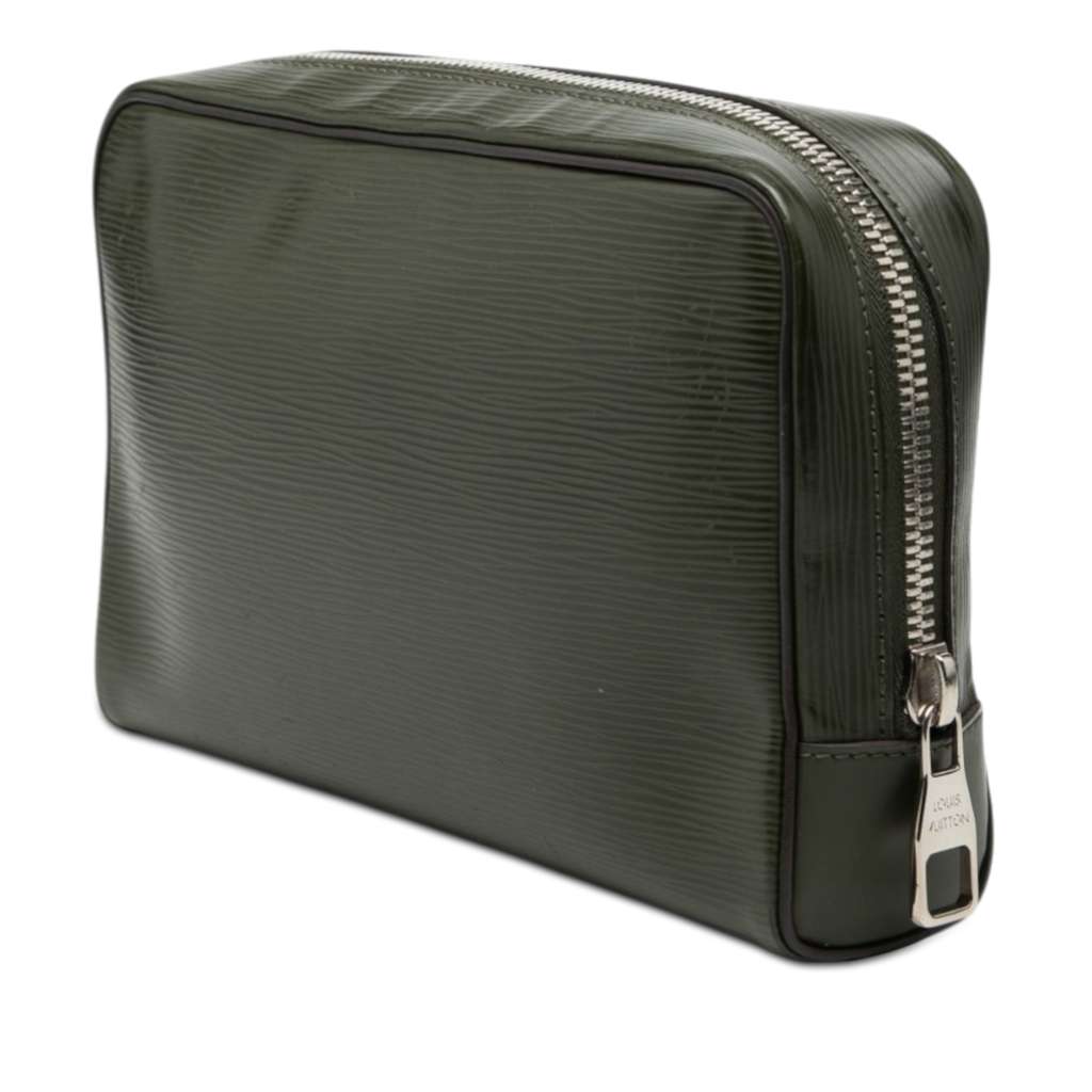 Louis Vuitton Epi Neo Hoche Clutch Green Leather Good condition - Back View