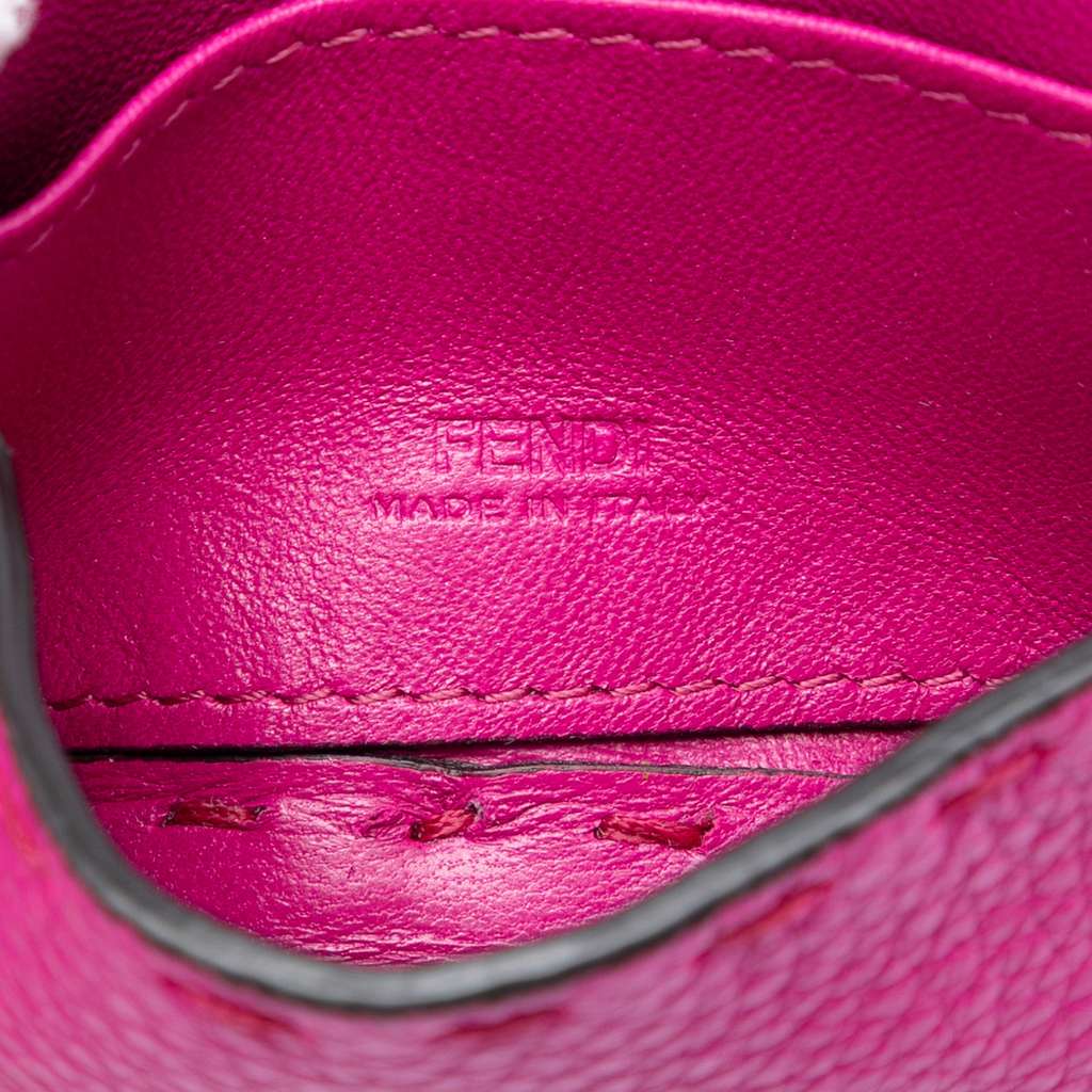 Fendi Nano Leather Baguette Charm Pink Leather Good condition - Box View