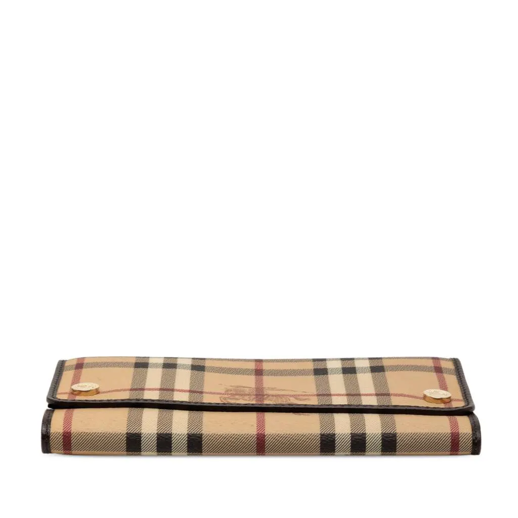 Burberry Haymarket Check Coated Canvas Continental Wallet Beige Very good - Inside View