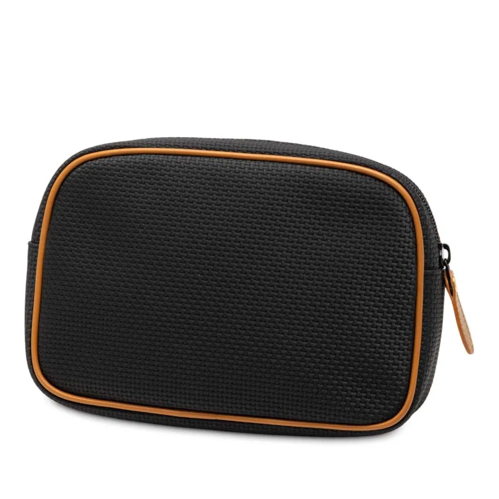 Saint Laurent Coated Canvas Pouch Black Canvas Very good - Back View