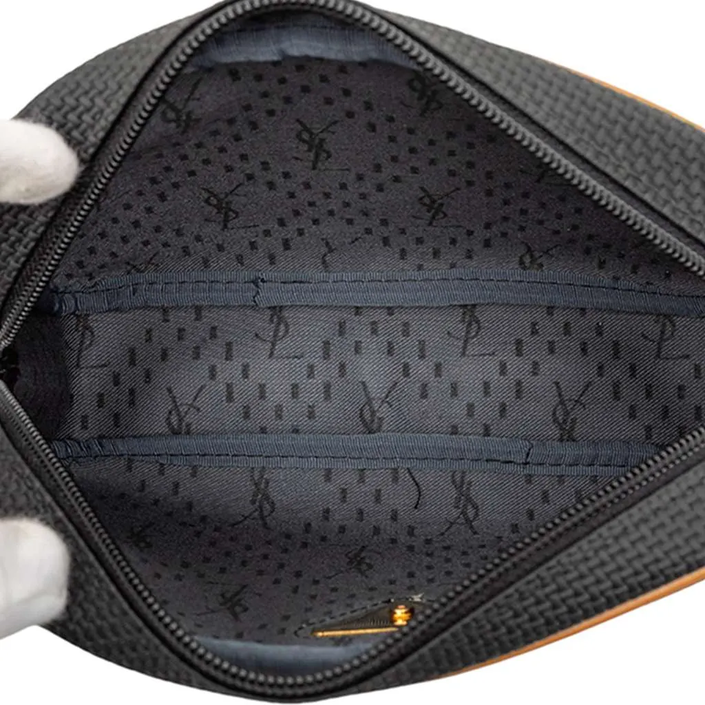 Saint Laurent Coated Canvas Pouch Black Canvas Very good - Model View
