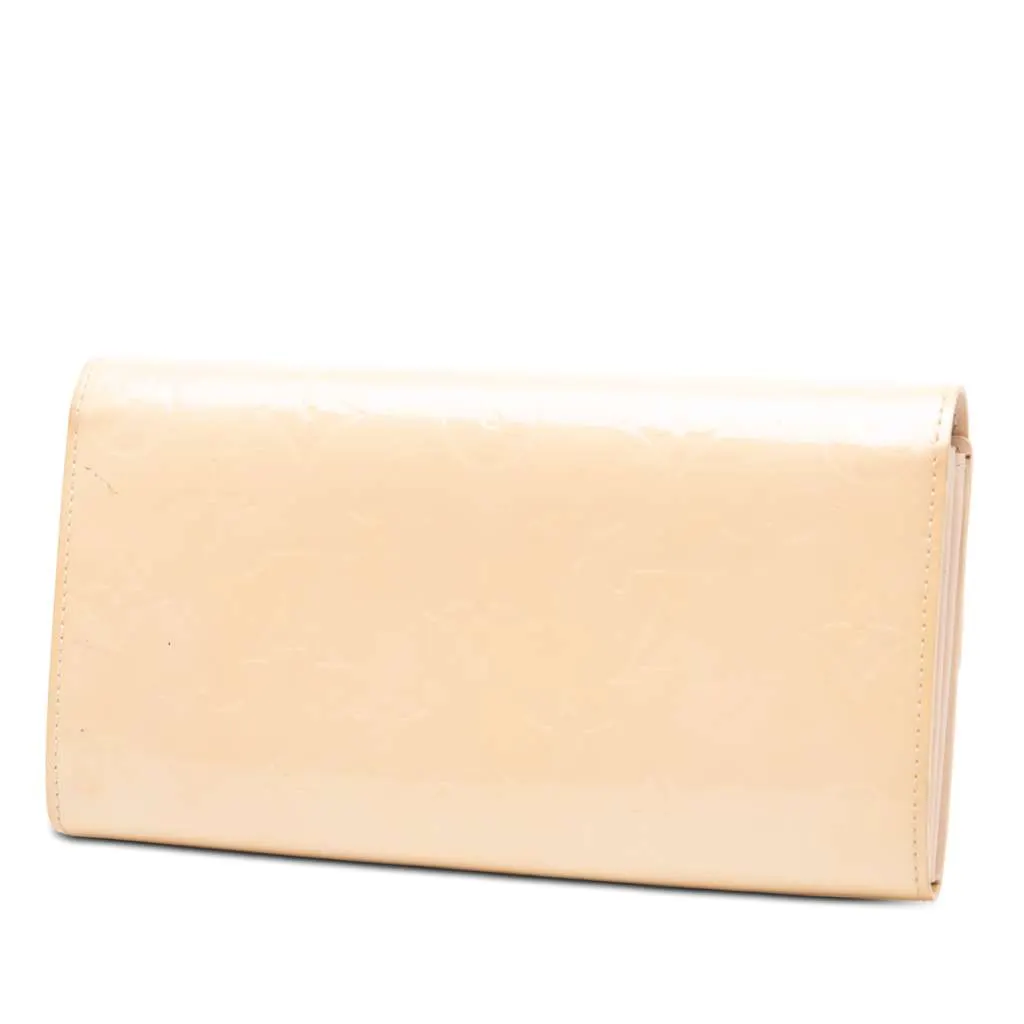 Louis Vuitton Monogram Vernis Sarah Wallet Beige Leather Very good - Back View