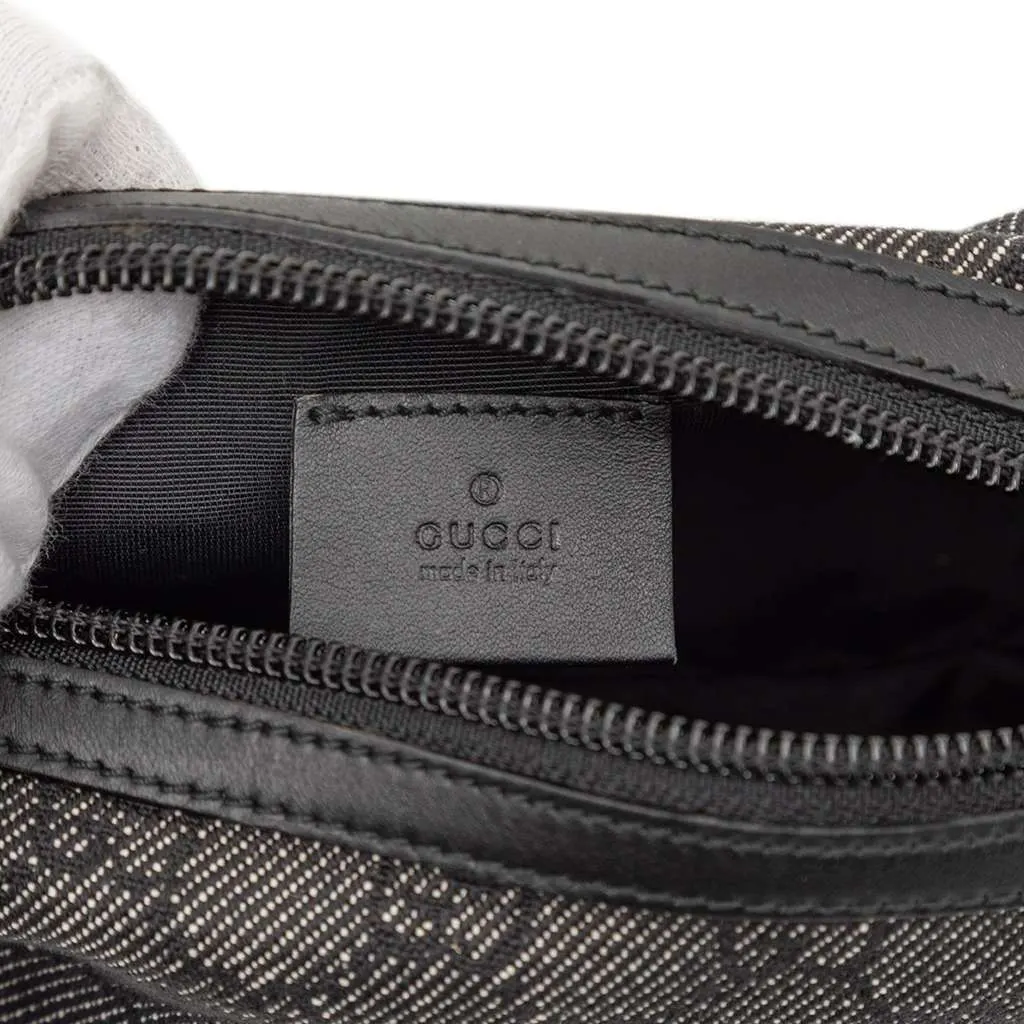 Gucci GG Denim Cosmetic Pouch Grey Denim Very good - Box View