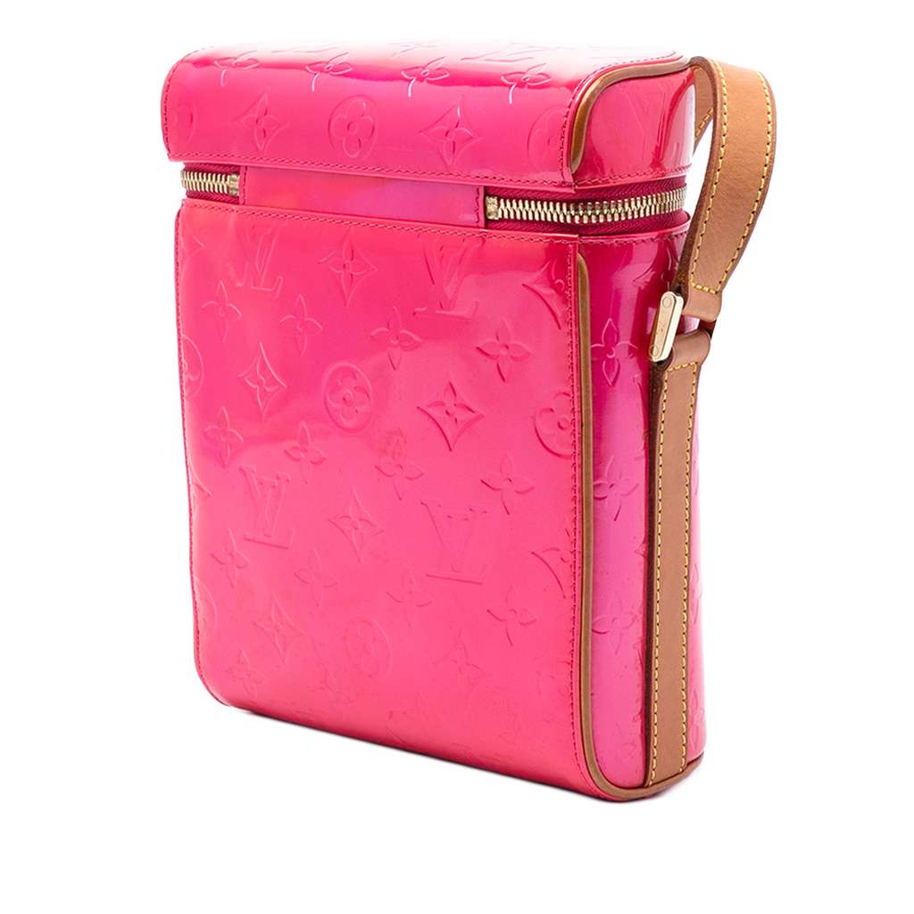 Louis Vuitton Monogram Vernis Sullivan Vertical PM Pink Leather Good condition - Back View