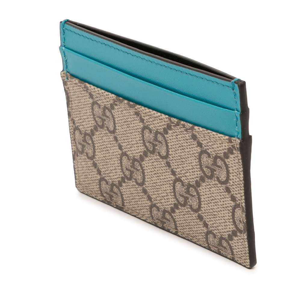 Gucci GG Supreme Card Holder Beige Very good condition - Back View