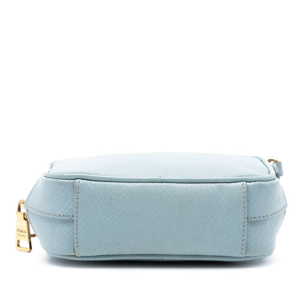 Prada Saffiano Lux Camera Bag Blue Leather Good condition - Inside View