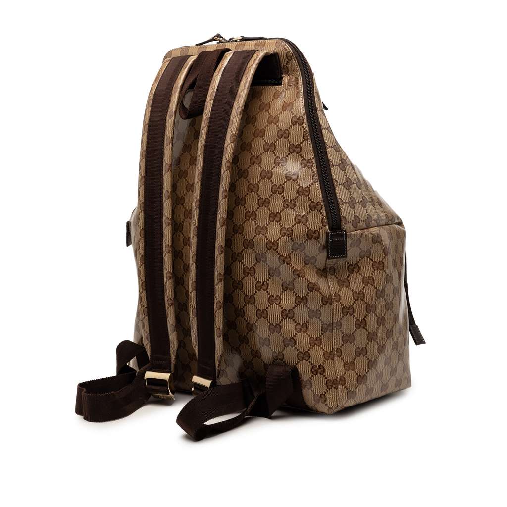 Gucci GG Crystal Backpack Beige Canvas Good condition - Back View