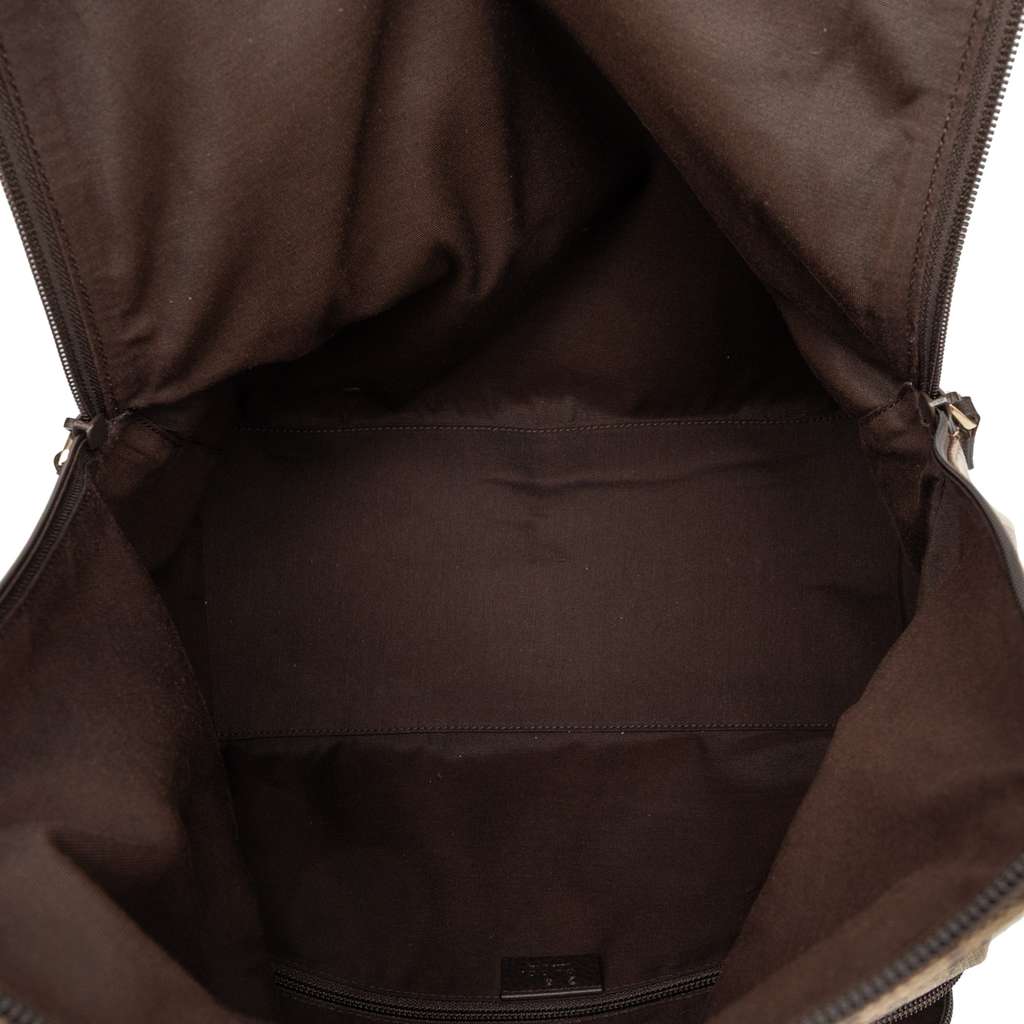 Gucci GG Crystal Backpack Beige Canvas Good condition - Model View