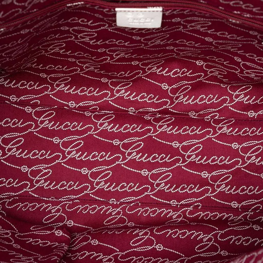 Gucci Canvas Web Tote Pink Canvas Very good - Model View