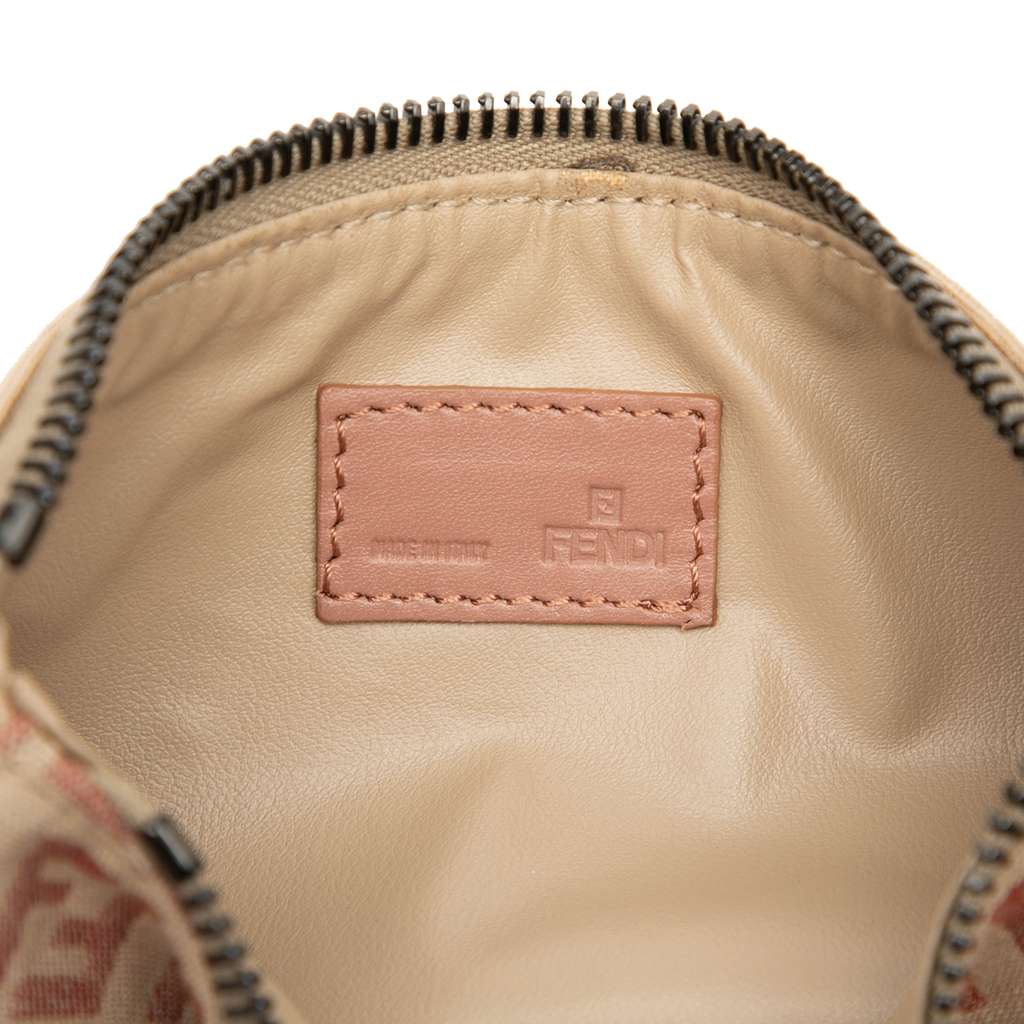 Fendi Zucchino Canvas Pouch Brown Canvas Very good condition - Box View