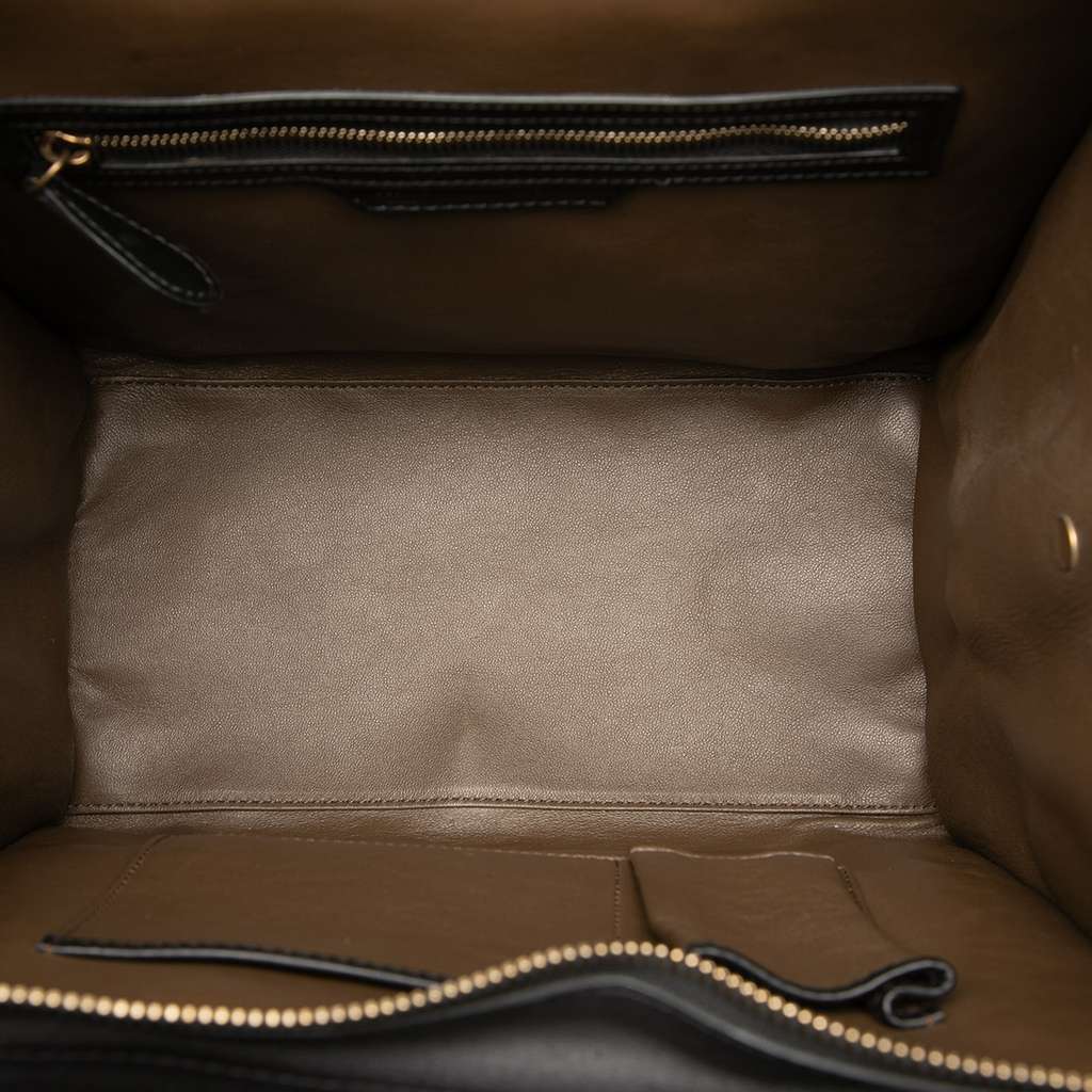 Celine Mini Tricolor Nubuck and Smooth Calfskin Luggage Tote Blue Leather Good condition - Model View