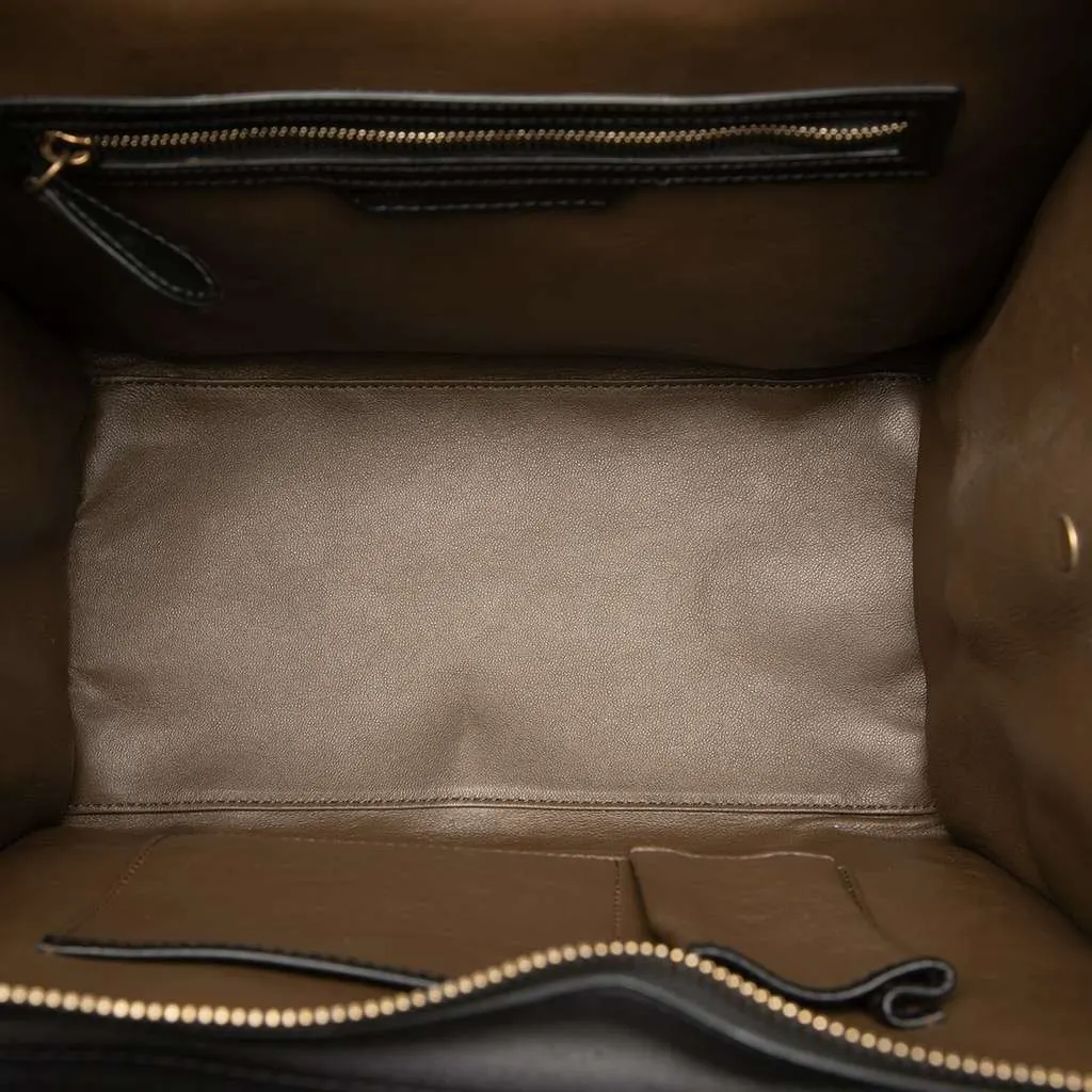 Celine Mini Tricolor Nubuck and Smooth Calfskin Luggage Tote Blue Leather Very good - Model View
