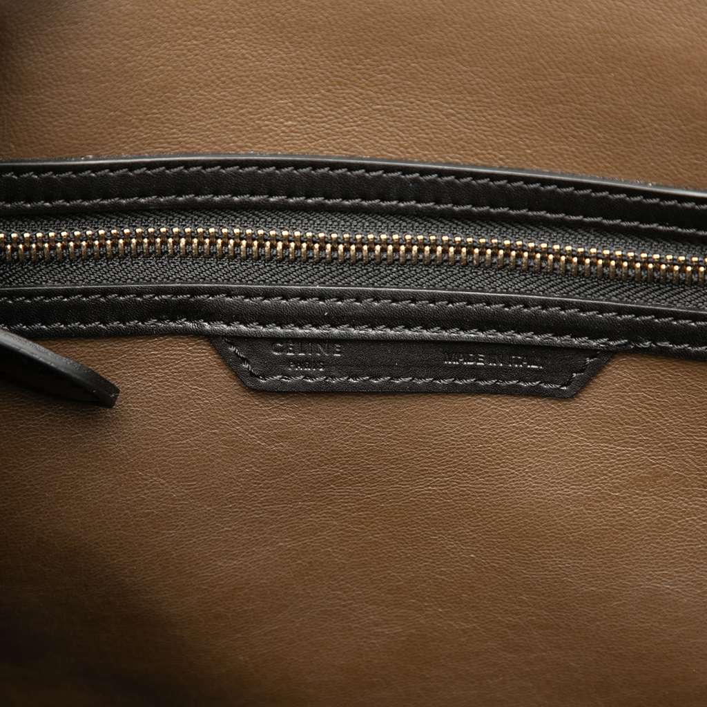 Celine Mini Tricolor Nubuck and Smooth Calfskin Luggage Tote Blue Leather Good condition - Box View