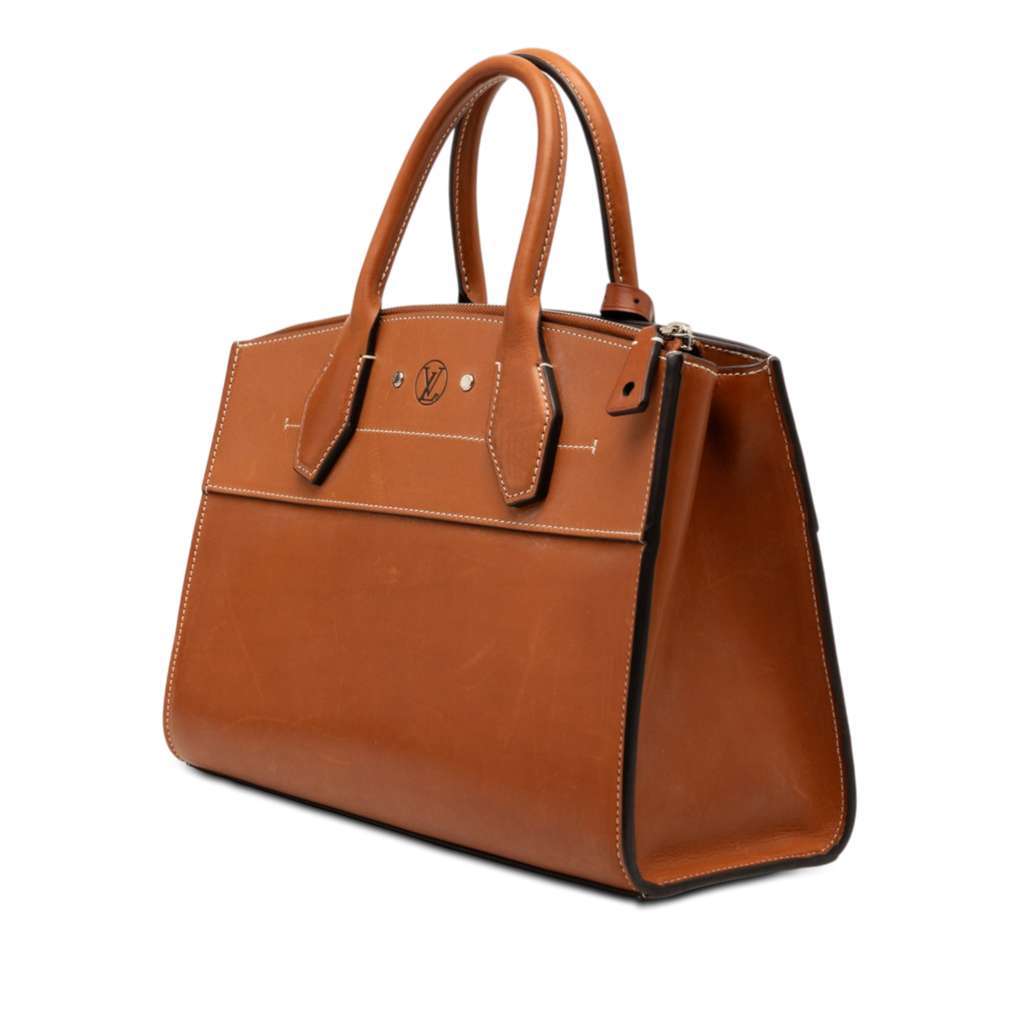 Louis Vuitton Leather City Steamer MM Brown Leather Good condition - Back View