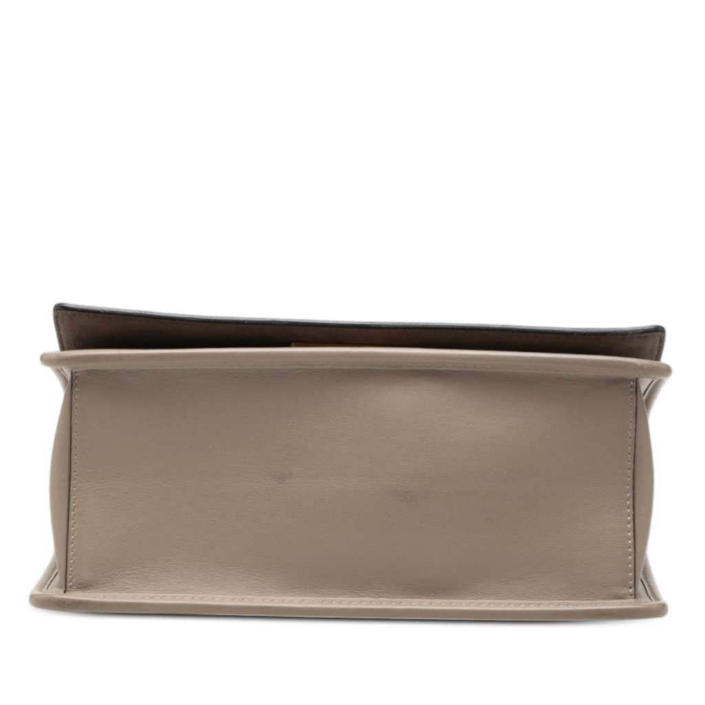 Fendi Smooth Leather Kan I F Satchel Beige Leather Good condition - Inside View