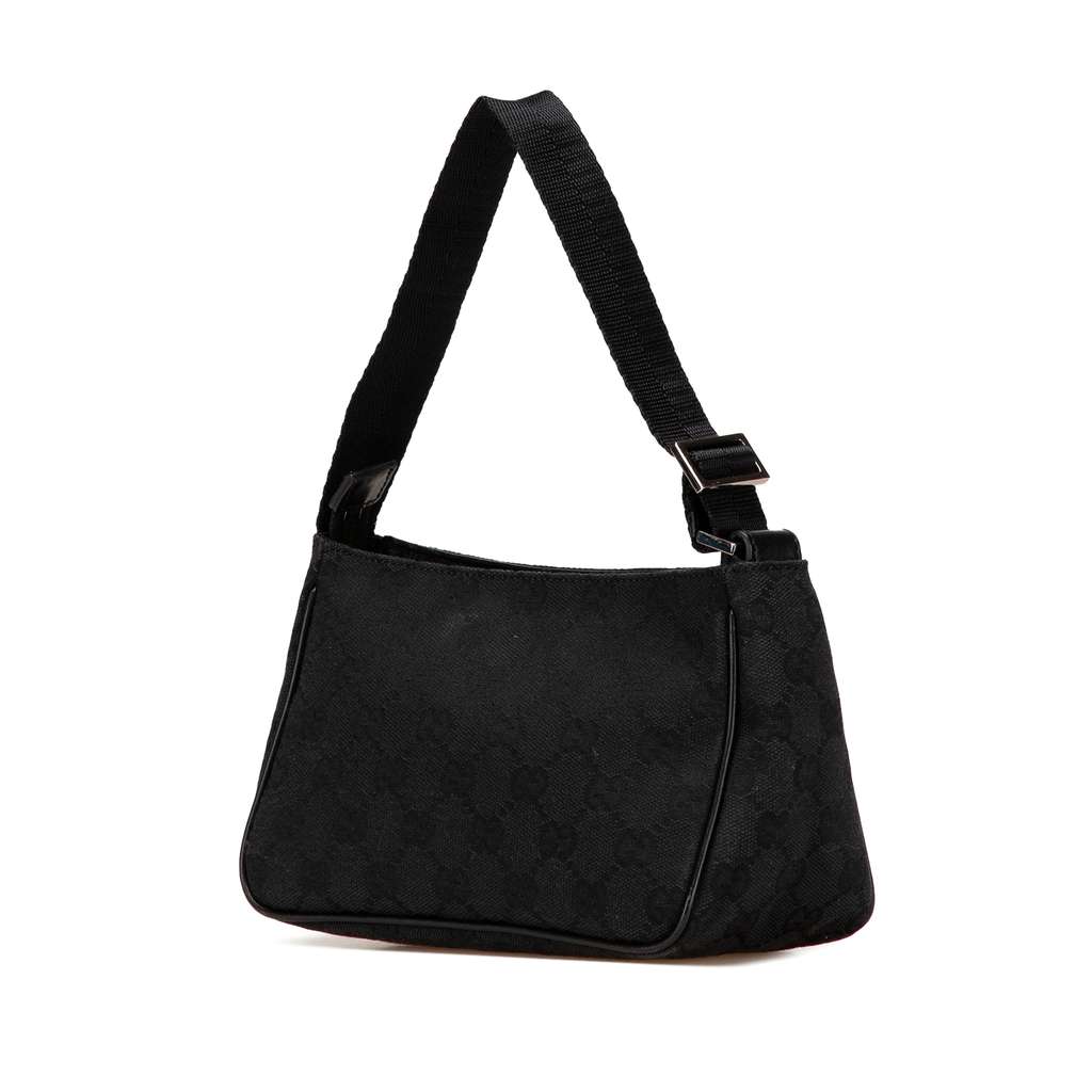 Gucci GG Canvas Handbag Black Canvas Good condition - Back View
