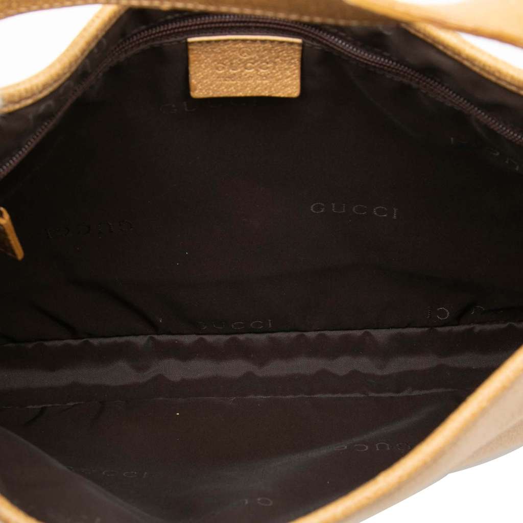 Gucci Suede Jackie Shoulder Bag Brown Leather Good condition - Model View