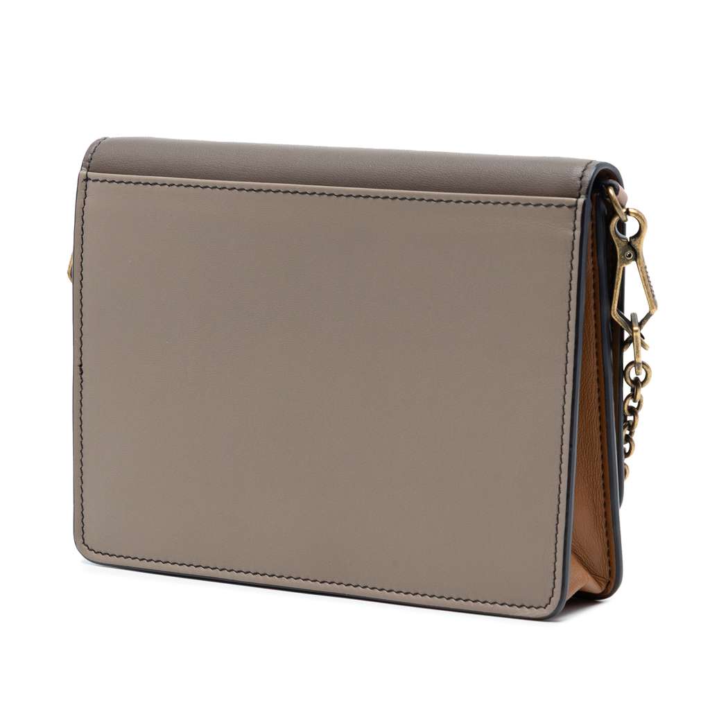 Bottega Veneta Bicolor Leather Wallet on Chain Brown Leather Good condition - Back View