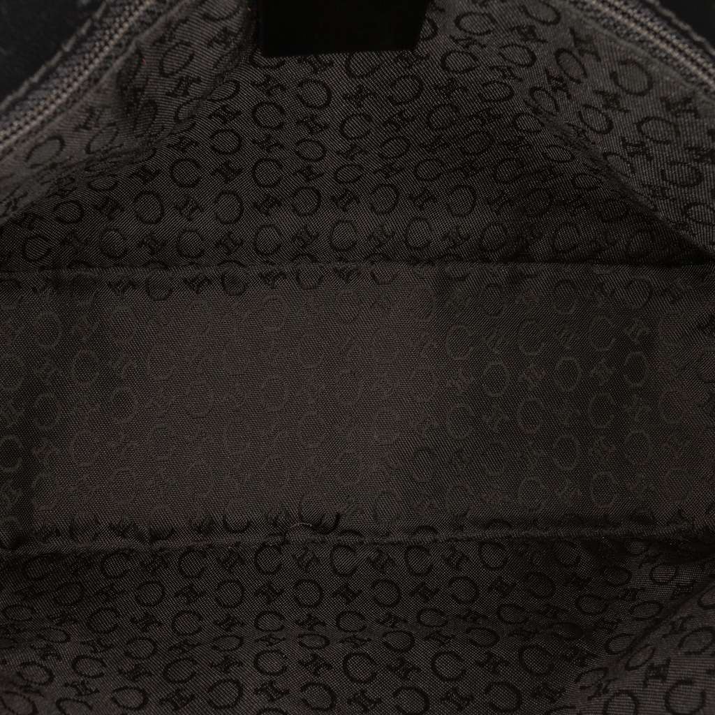 Celine C Macadam Canvas Shoulder Bag Black Canvas Good condition - Model View