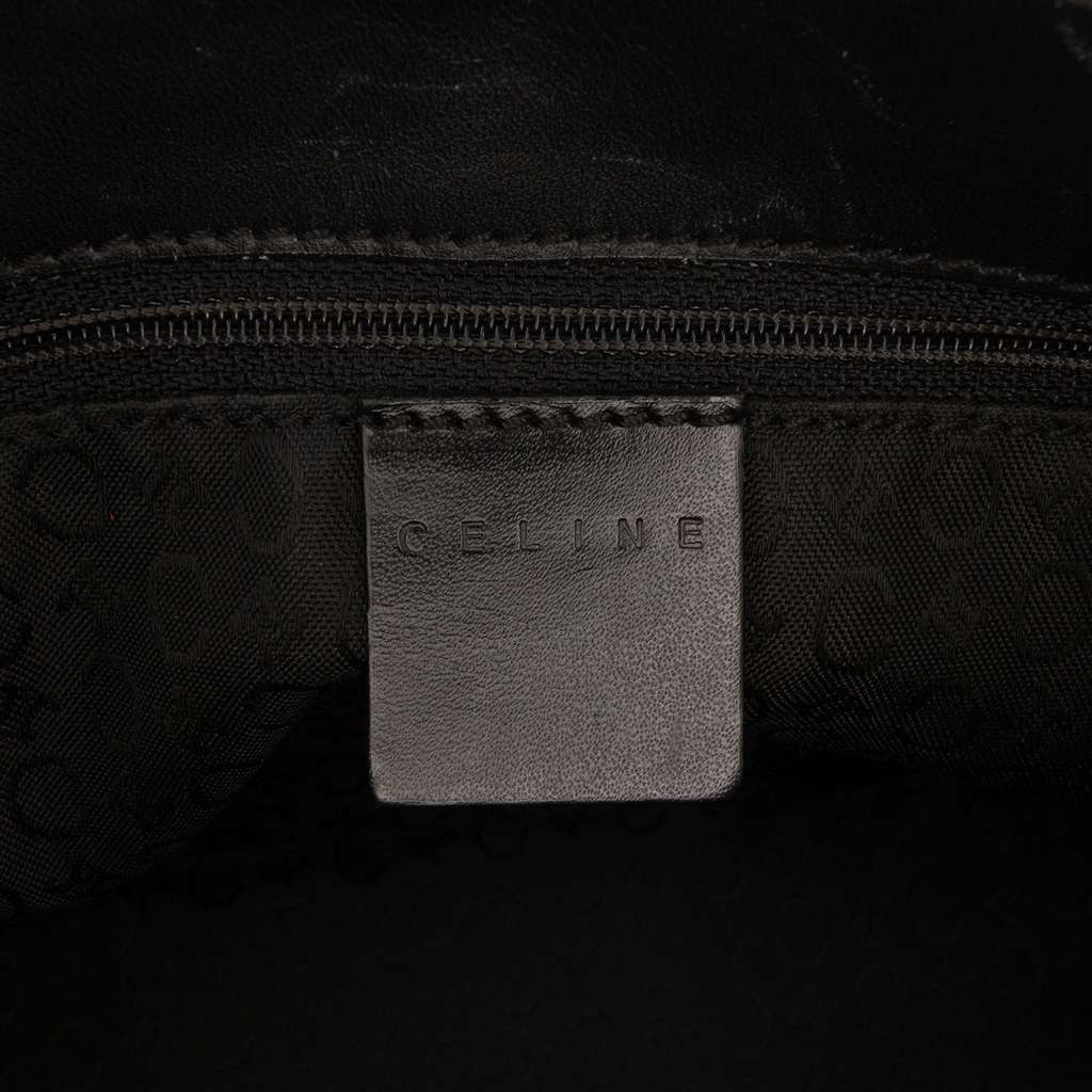 Celine C Macadam Canvas Shoulder Bag Black Canvas Good condition - Box View