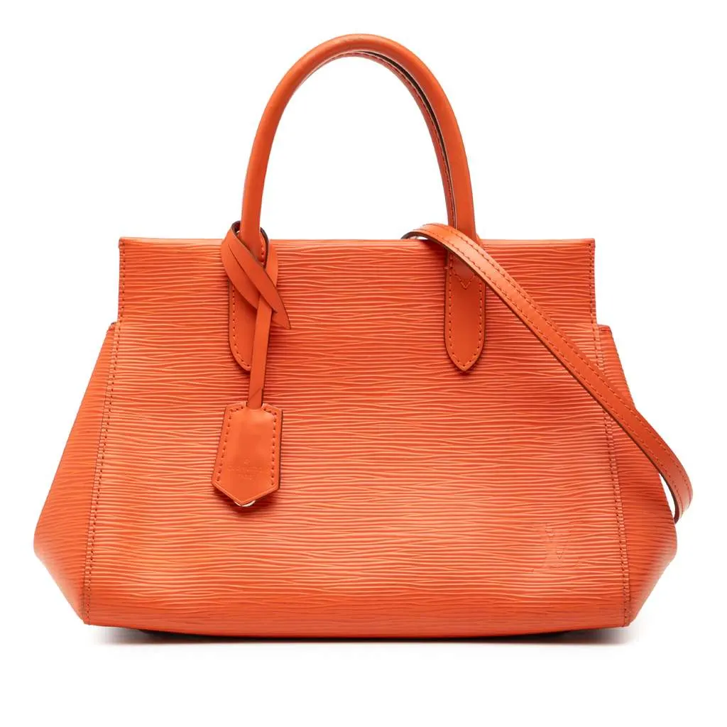 Louis Vuitton Epi Marly MM Orange Leather Very good - Front View