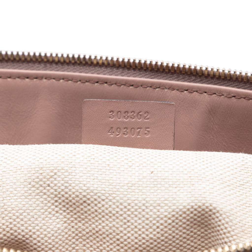 Gucci Small Patent Soho Working Satchel Beige Leather Good condition - Box View
