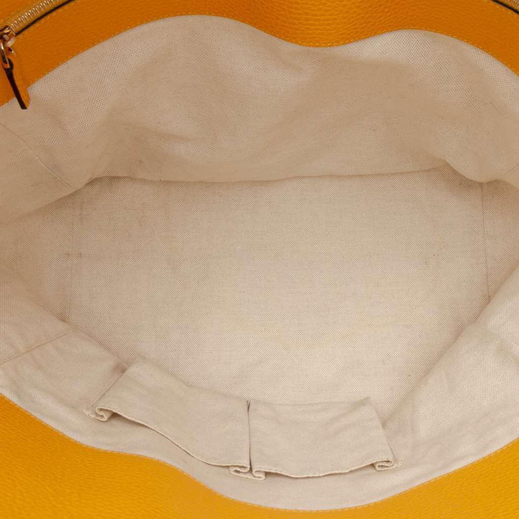 Gucci Medium Leather Swing Tote Yellow Leather Good condition - Model View