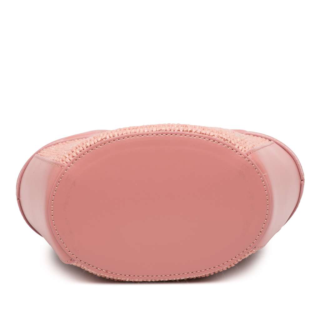 Marni Micro Calfskin and Raffia Effect Tropicalia Satchel Pink Leather Good condition - Inside View