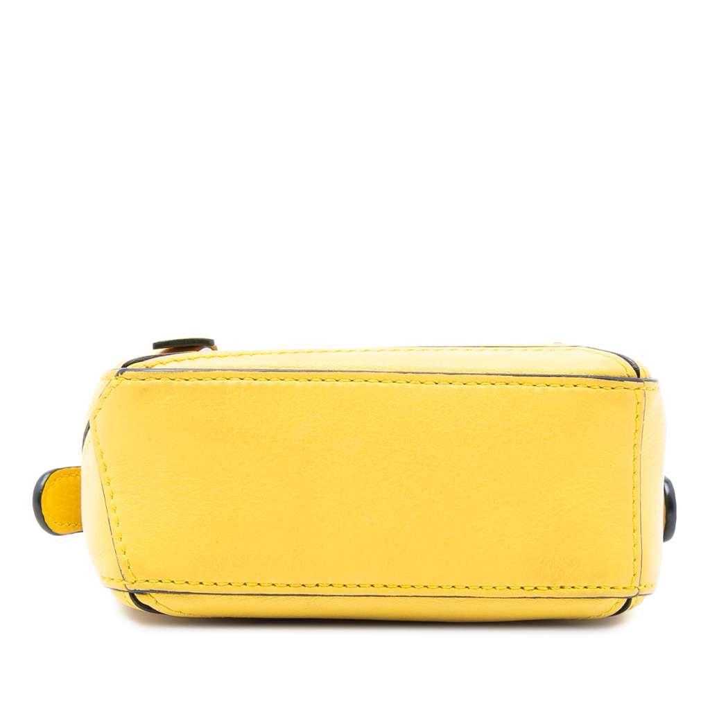 Loewe Nano Calfskin Puzzle Satchel Yellow Leather Good condition - Inside View