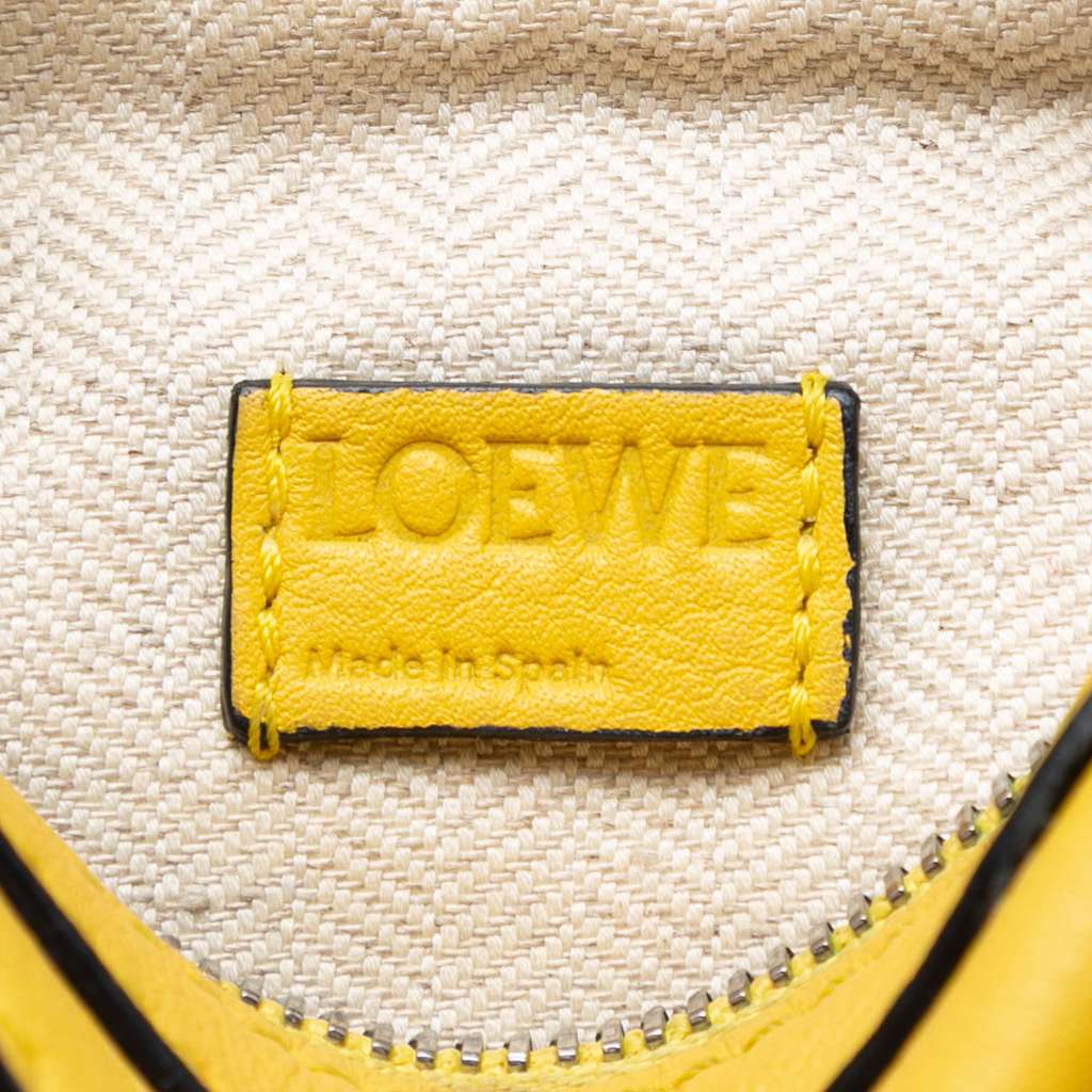Loewe Nano Calfskin Puzzle Satchel Yellow Leather Good condition - Box View
