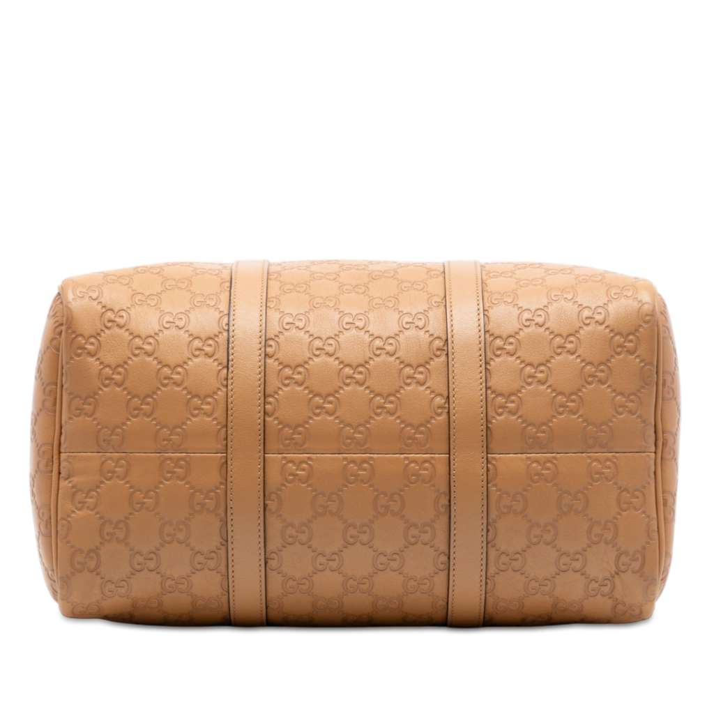 Gucci Medium Guccissima Joy Boston Bag Beige Leather Good condition - Inside View