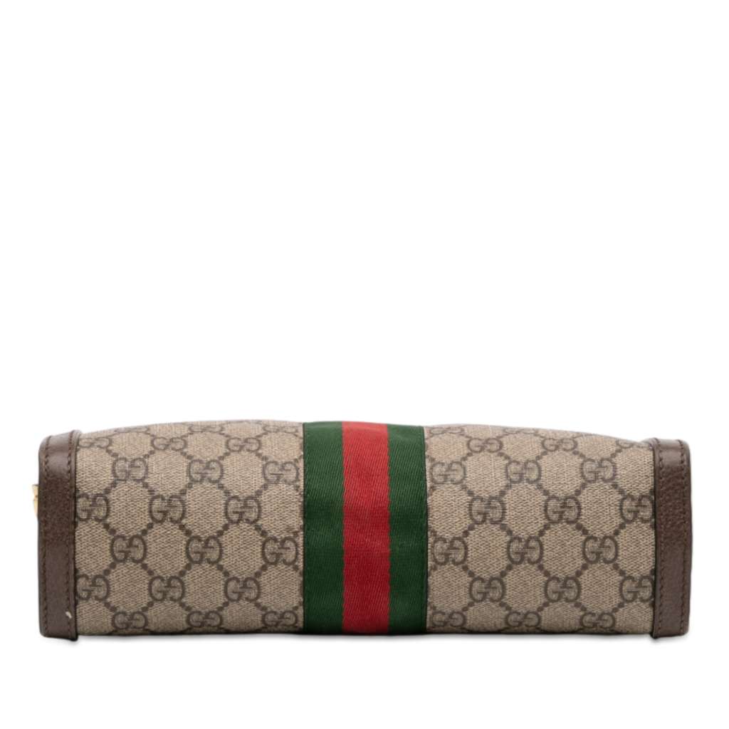 Gucci Small GG Supreme Web Ophidia Chain Crossbody Beige Fair condition - Inside View