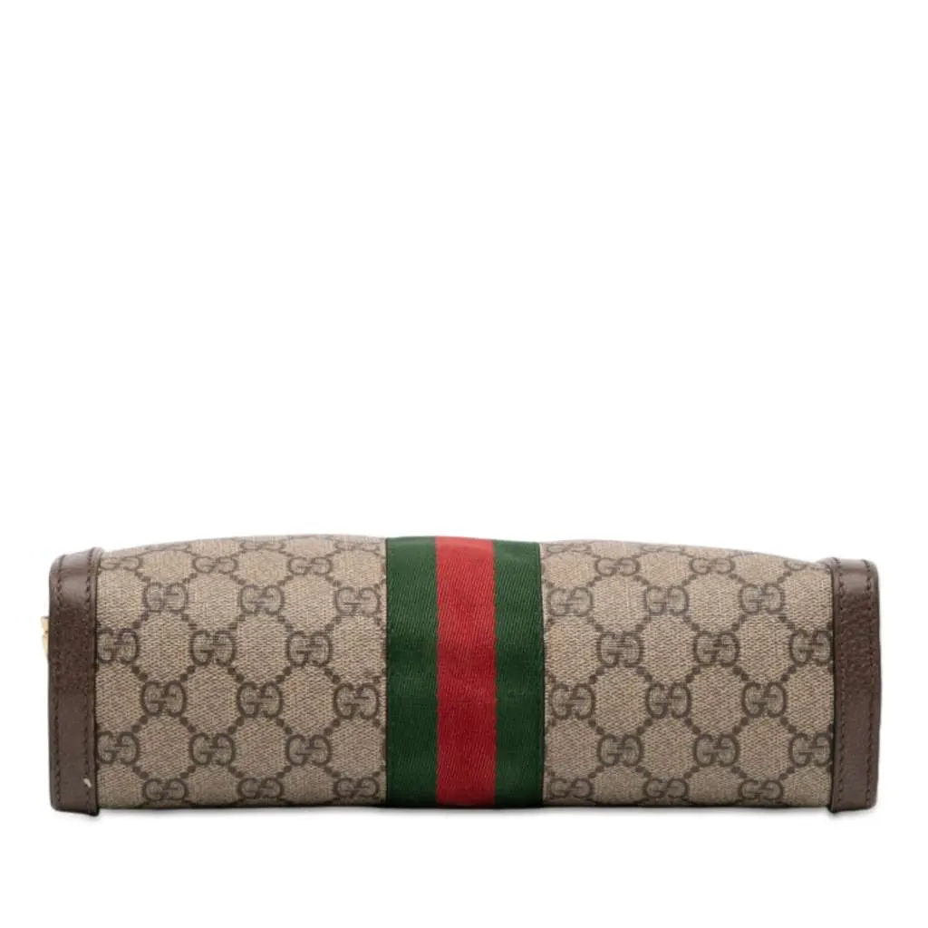 Gucci Small GG Supreme Web Ophidia Chain Crossbody Beige Good - Inside View