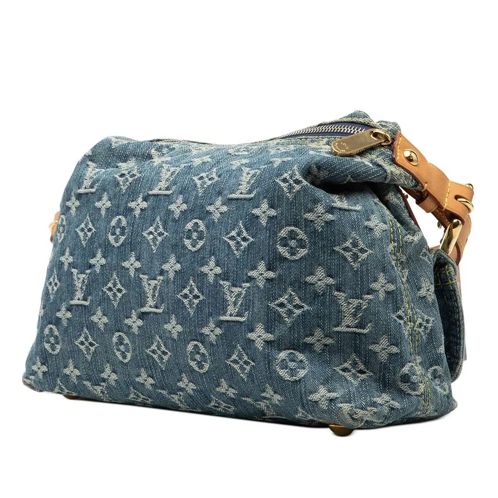 Louis Vuitton Monogram Denim Baggy PM Blue Denim Good - Back View
