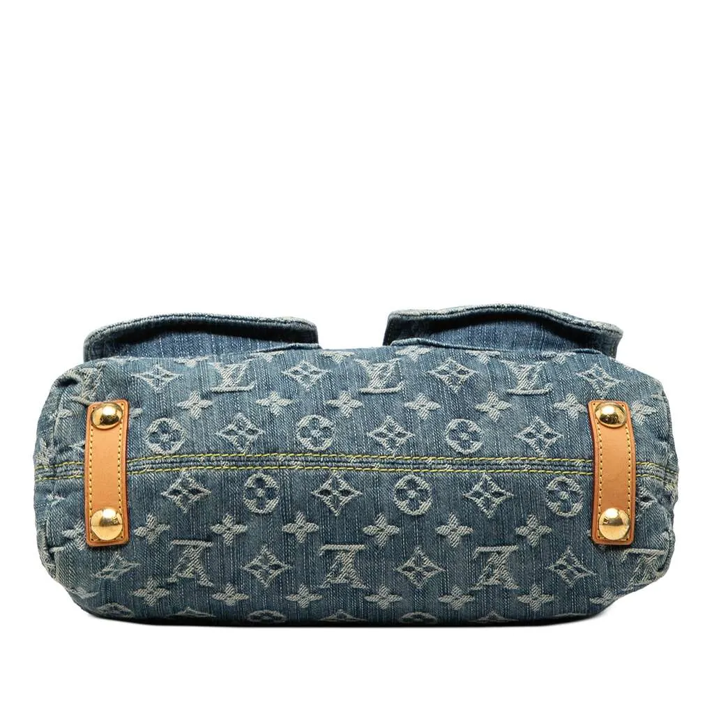 Louis Vuitton Monogram Denim Baggy PM Blue Denim Good - Inside View