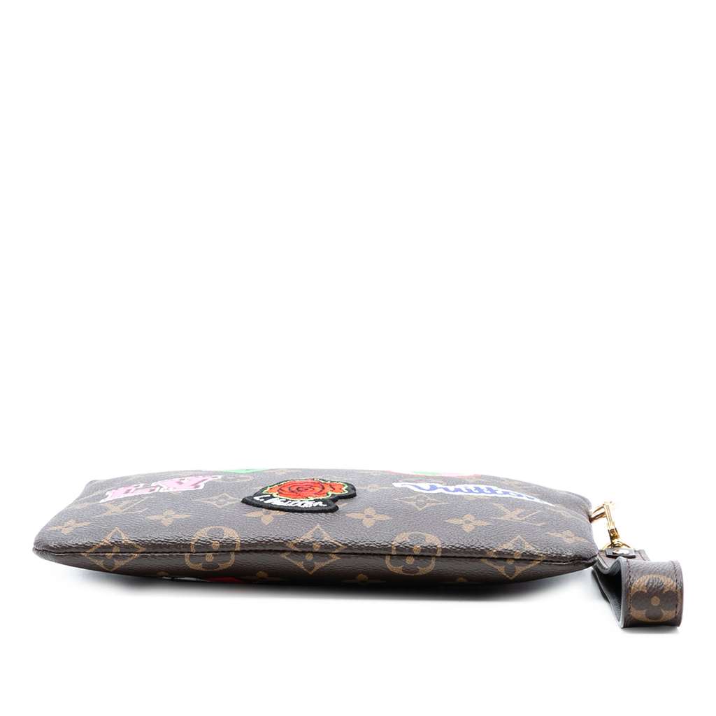 Louis Vuitton Monogram Patches City Pouch Brown Good condition - Inside View