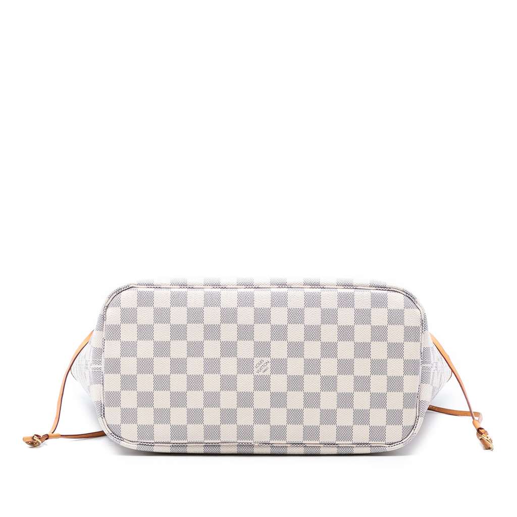 Louis Vuitton Damier Azur Neverfull MM White Good condition - Inside View