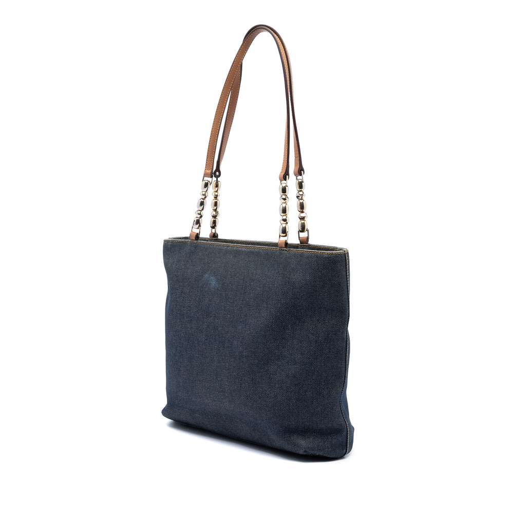 Dior Denim Malice Tote Blue Denim Good condition - Back View