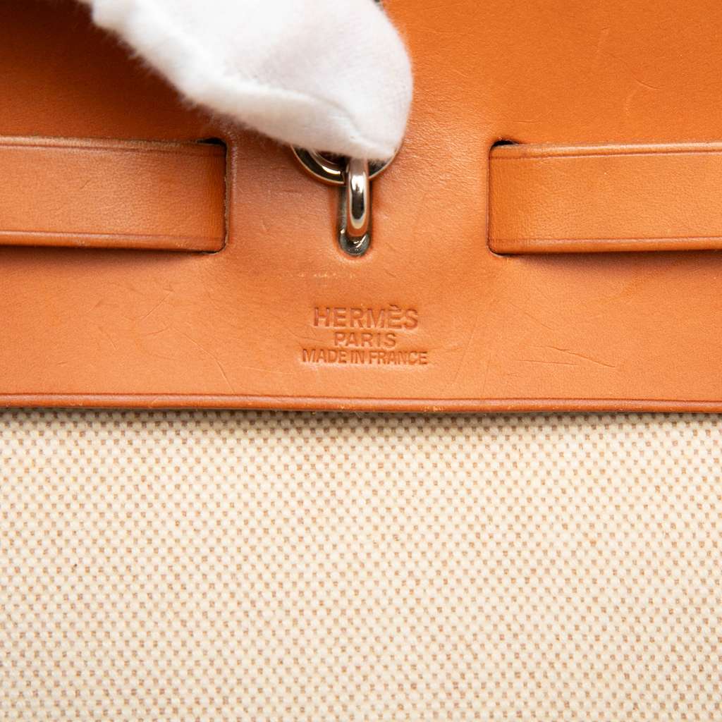 Hermès Toile Herbag MM Beige Fair condition - Box View