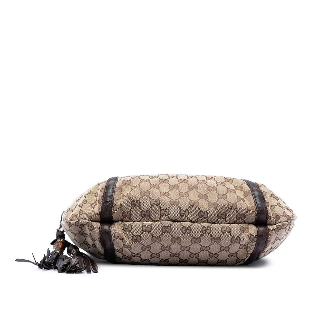 Gucci GG Canvas Techno Horsebit Hobo Beige Good condition - Inside View
